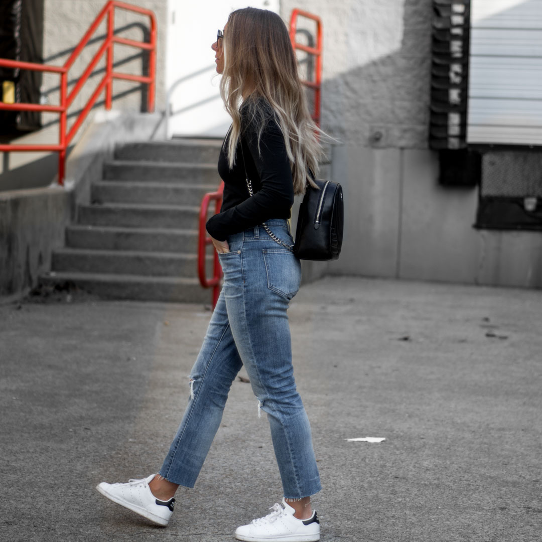 high rise slim boyfriend jeans