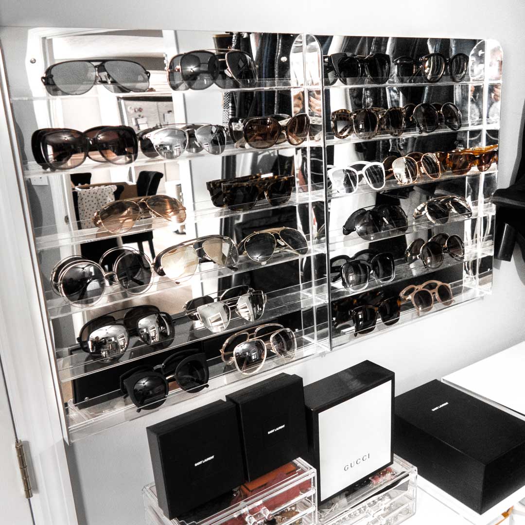 sunglasses closet storage